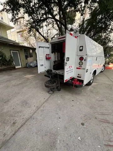 Magnet Plumbing service vehicle on-site for Faucet Repair in Hollywood Park